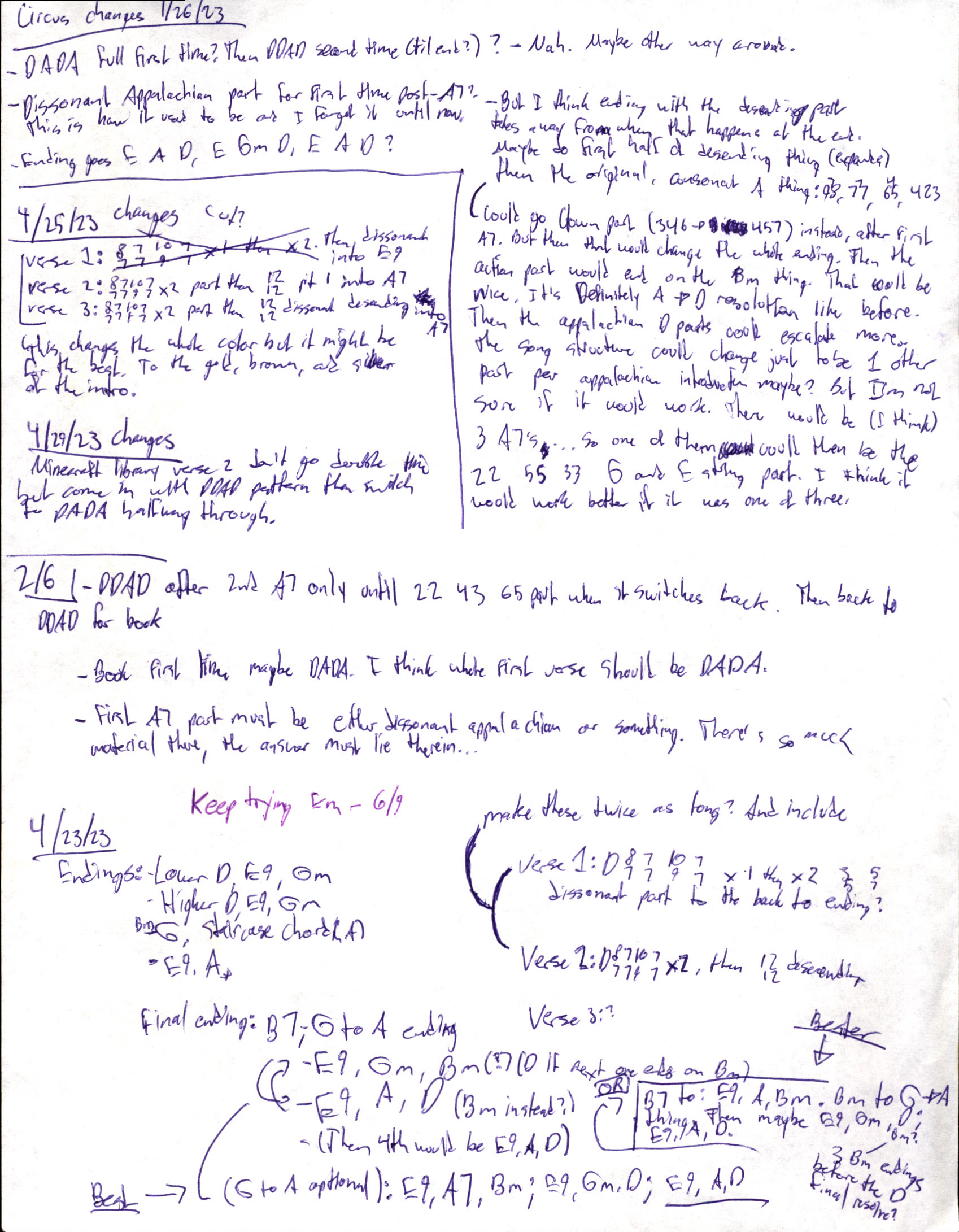 Snowplow Compositional Notes 1